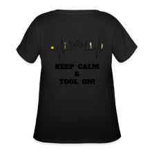 Load image into Gallery viewer, Got Tools/Keep Calm Women’s Curvy T-Shirt - black