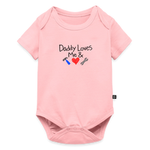 Load image into Gallery viewer, Organic Short Sleeve Baby Bodysuit - rose