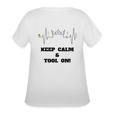 Load image into Gallery viewer, Got Tools/Keep Calm Women’s Curvy T-Shirt - white