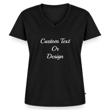 Load image into Gallery viewer, Customize Your Own. Women's Premium Organic V-Neck T-shirt - black