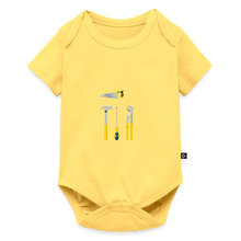 Load image into Gallery viewer, Customize Organic Short Sleeve Baby Bodysuit - pastel yellow
