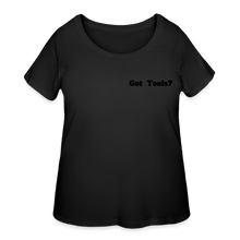 Load image into Gallery viewer, Got Tools/Keep Calm Women’s Curvy T-Shirt - black