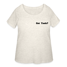 Load image into Gallery viewer, Got Tools/Keep Calm Women’s Curvy T-Shirt - heather oatmeal