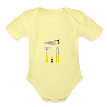 Load image into Gallery viewer, Organic Short Sleeve Baby Bodysuit - washed yellow