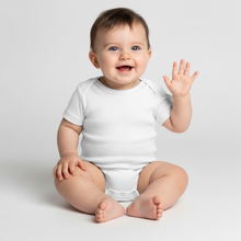 Load image into Gallery viewer, Organic Short Sleeve Baby Bodysuit - white