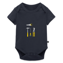 Load image into Gallery viewer, Customize Organic Short Sleeve Baby Bodysuit - navy