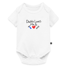 Load image into Gallery viewer, Organic Short Sleeve Baby Bodysuit - white