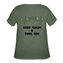 Load image into Gallery viewer, Got Tools/Keep Calm Women’s Curvy T-Shirt - heather military green