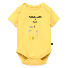 Load image into Gallery viewer, Organic Short Sleeve Baby Bodysuit - pastel yellow