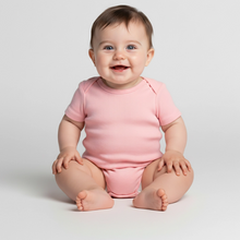 Load image into Gallery viewer, Organic Short Sleeve Baby Bodysuit - rose