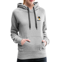 Load image into Gallery viewer, Logo front with Toolchick definition Women’s Premium Pull-over Hoodie - heather gray
