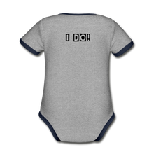 Load image into Gallery viewer, Organic Short Sleeve Baby Bodysuit Got Tools - heather gray/navy