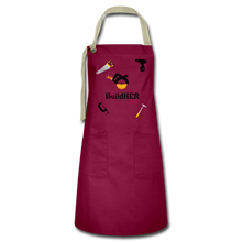 Load image into Gallery viewer, Artisan Apron BuildHER - burgundy/khaki