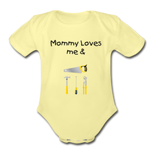 Load image into Gallery viewer, Organic Short Sleeve Baby Bodysuit - washed yellow