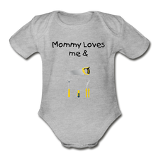 Load image into Gallery viewer, Organic Short Sleeve Baby Bodysuit - heather gray