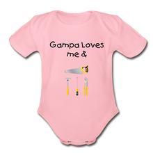 Load image into Gallery viewer, Organic Short Sleeve Baby Bodysuit - light pink