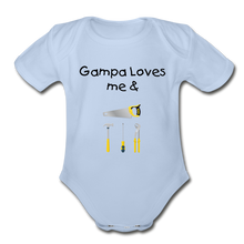 Load image into Gallery viewer, Organic Short Sleeve Baby Bodysuit - sky