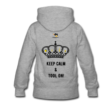 Load image into Gallery viewer, Wonder Woman/Keep Calm Crown Women’s Premium Hoodie - heather gray