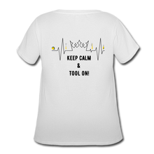 Load image into Gallery viewer, Got Tools/Keep Calm Women’s Curvy T-Shirt - white