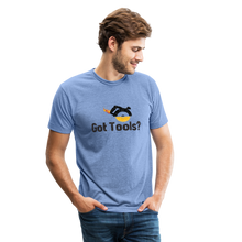 Load image into Gallery viewer, Got Tools? I DO! Unisex Tri-Blend T-Shirt - heather Blue