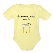 Load image into Gallery viewer, Organic Short Sleeve Baby Bodysuit - washed yellow