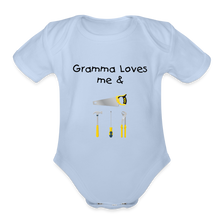 Load image into Gallery viewer, Organic Short Sleeve Baby Bodysuit - sky