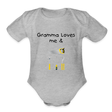 Load image into Gallery viewer, Organic Short Sleeve Baby Bodysuit - heather grey