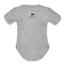 Load image into Gallery viewer, Daddy Loves Me & Tools Organic Short Sleeve Baby Bodysuit - heather grey
