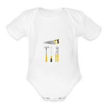 Load image into Gallery viewer, Organic Short Sleeve Baby Bodysuit - white
