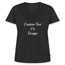 Load image into Gallery viewer, Customize Your Own. Women's Premium Organic V-Neck T-shirt - heather anthracite
