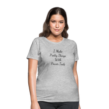 Load image into Gallery viewer, I Make Pretty Things Fruit of the Loom Women's T-Shirt - heather gray
