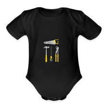 Load image into Gallery viewer, Organic Short Sleeve Baby Bodysuit - black
