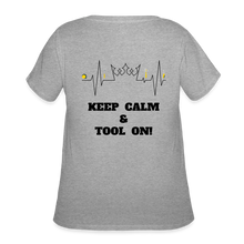 Load image into Gallery viewer, Got Tools/Keep Calm Women’s Curvy T-Shirt - heather gray
