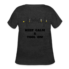 Load image into Gallery viewer, Got Tools/Keep Calm Women’s Curvy T-Shirt - deep heather
