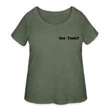 Load image into Gallery viewer, Got Tools/Keep Calm Women’s Curvy T-Shirt - heather military green
