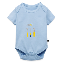 Load image into Gallery viewer, Customize Organic Short Sleeve Baby Bodysuit - light blue
