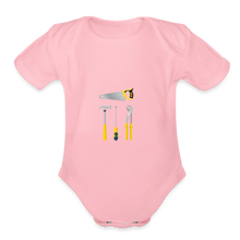 Load image into Gallery viewer, Organic Short Sleeve Baby Bodysuit - light pink
