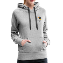 Load image into Gallery viewer, Logo front with Toolchick definition Women’s Premium Pull-over Hoodie - heather gray
