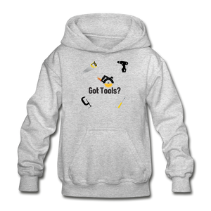 Heavy Blend Youth Hoodie Got Tools - heather gray