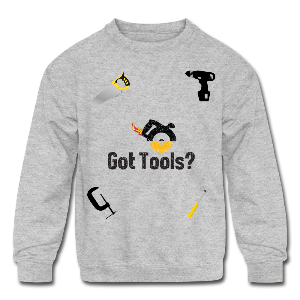 Kids' Crewneck Sweatshirt Got Tools - heather gray