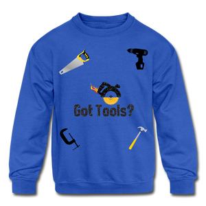 Kids' Crewneck Sweatshirt Got Tools - royal blue