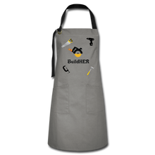 Load image into Gallery viewer, Artisan Apron BuildHER - gray/black
