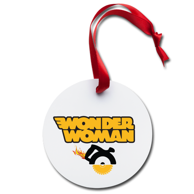 Holiday Ornament Wonder Woman - white