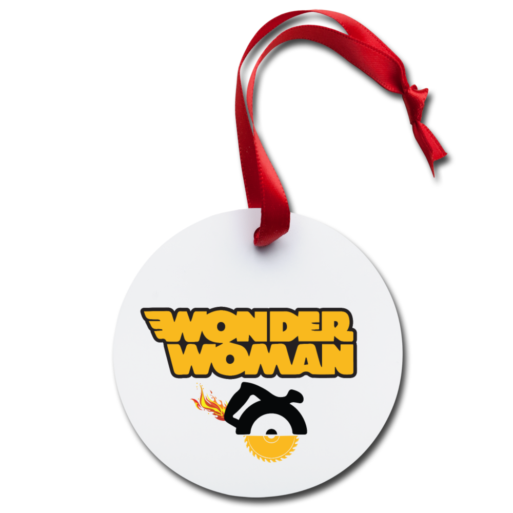 Holiday Ornament Wonder Woman - white