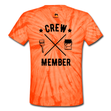 Load image into Gallery viewer, Hand Worker Unisex Tie Dye T-Shirt - spider orange
