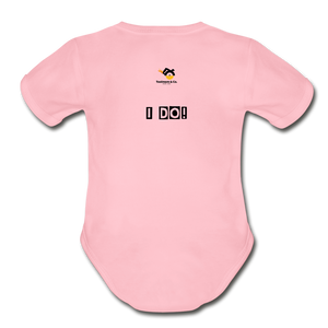 Got Tools/I Do! Organic Short Sleeve Baby Bodysuit - light pink