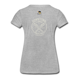 PlumbHER with Design on back Women’s Premium T-Shirt - heather gray