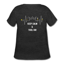 Load image into Gallery viewer, Got Tools/Keep Calm Crown Heart Beat   Plus Size Women’s T-Shirt - deep heather
