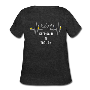 Got Tools/Keep Calm Crown Heart Beat   Plus Size Women’s T-Shirt - deep heather