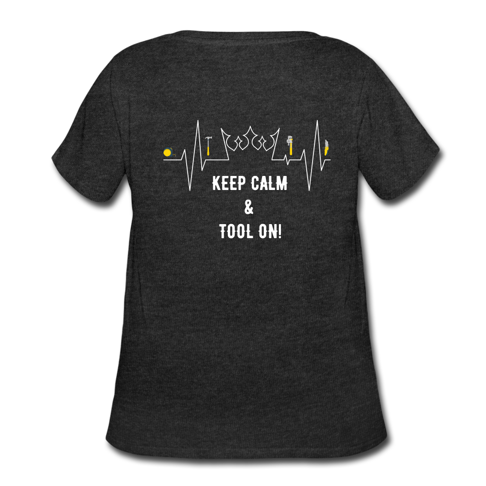 Got Tools/Keep Calm Crown Heart Beat   Plus Size Women’s T-Shirt - deep heather